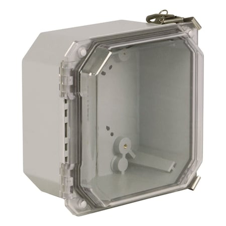 Wiegmann Twist Lock Latch Electrical Enclosures, 12 in H, 6 in D, 10 in W, NEMA 4X, Fiberglass HW-CC121006CHTL
